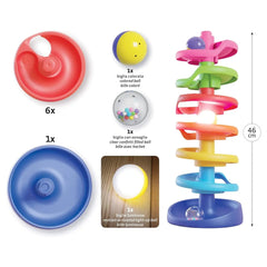 Quercetti - Baby- und Kleinkindspielzeug - Spiral Tower Brightball - 46 cm - 1+ Jahre