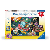 Ravensburger - Tiere im Weltraum - 2x12 Teile - Puzzles