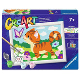 Ravensburger - Basteln & Malen - CreArt Neugieriges Kätzchen Malset - 7 Jahre - Kreativitätsentwicklung