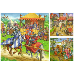 Ravensburger - Ritterturnier im Mittelalter - 3x49 Teile - Puzzles