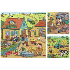 Ravensburger - Viel los auf dem Bauernhof - 3x49 Teile - Puzzles