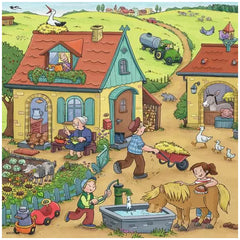 Ravensburger - Viel los auf dem Bauernhof - 3x49 Teile - Puzzles