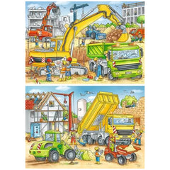 Ravensburger - Viel zu tun auf der Baustelle - 2x24 Teile - Puzzles
