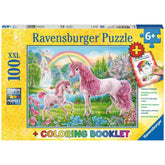 Ravensburger - Magische Einhörner - 100 Teile - Puzzle und Malheft