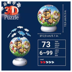 Ravensburger - Puzzles - PAW Patrol 3D Puzzle-Ball Nachtlicht - 6-99 Jahre - Lernspielzeug