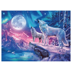 Ravensburger - Puzzles - Star Line Wolf in Northern Lights 500 Teile - 12 Jahre - Leuchtet im Dunkeln