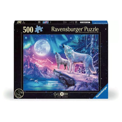 Ravensburger - Puzzles - Star Line Wolf in Northern Lights 500 Teile - 12 Jahre - Leuchtet im Dunkeln