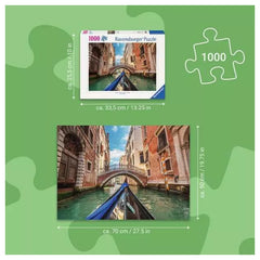 Ravensburger - Puzzles - Venedig Gondel 1000 Teile - 14+ Jahre - Italienische Landschaft