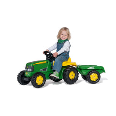 Rolly Toys - Rollykid John Deere Traktor mit Anhänger Fahrspielzeug