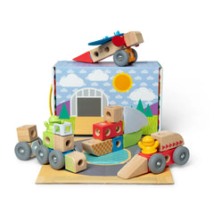 Spin Master - Melissa & Doug Blockables Fahrzeuge Set - Sortier - & Stapelspielzeug - 2 Jahre - 58100553