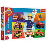 Trefl - 100 Piece Jigsaw Puzzle - Fireman Sam's Vehicles - Puzzles Age +5 - TRF16354