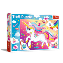 Trefl - 100 Teile Puzzle - Schönes Einhorn - Puzzles - 5 - TRF16386
