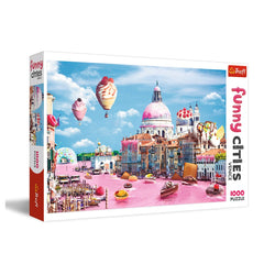 Trefl - 1000 Piece Puzzle - Funny Cities Sweets in Venice - Puzzles Age +14 - TRF10598