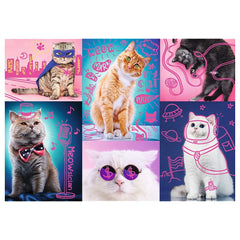 Trefl - Neon Color Line: Super Cats - Puzzles - 14+ - TRF10581