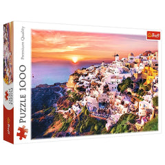 Trefl - 1000 Piece Puzzle - Sunset Over Santorini - Puzzles Age +14 - TRF10435