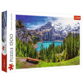 Trefl - 1500-Piece Jigsaw Puzzle - Lake Oeschinen, Alps, Switzerland - Puzzles Age +14 - TRF26166