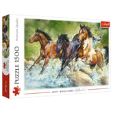 Trefl - 1500 Piece Puzzle - Three Wild Horses - Puzzles Age +14 - TRF26148