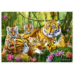 Trefl - 500 Piece Puzzle - Family of tigers - Puzzles Age +10 - TRF37350