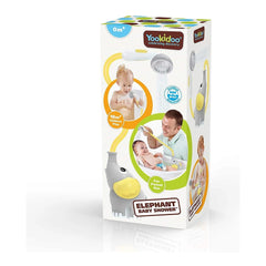 Yookidoo - Yellow Elephant Baby Shower for Infants Ages 0-24 Months - IPX7 Waterproof Portable Battery-Operated Bath Pump and Gentle Rinsing Shower Head