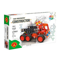 Alexander Constructor Lorry Truck Set box, showcasing a colorful model with metal and plastic components for ages 8+.