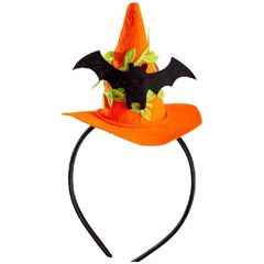 Carnival Toys - Kleiner Hexenhut mit Filzfledermaus-Haarreif für lustige Halloween-Verkleidungen - Rollenspiele und Berufsspiele