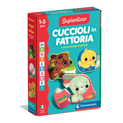 Clementoni - Sapientino-Montessori-Cuccioli-in-Fattoria-Bildungsspielzeug