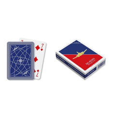 Dal Negro Aereo Club Pro blue poker cards in a glossy cardboard box with a plastic window showcasing 55 cards.