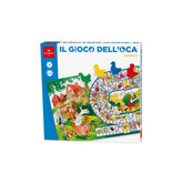 CASA" and "LA FATTORE" are prominently displayed on the glossy cardboard packaging of Dal Negro's The Goose Game.