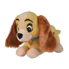 Disney Classic Plush Character features a friendly yellow dog with brown ears and tail, made of soft, smooth fabric.