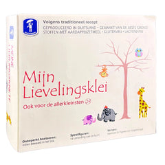 Feuchtmann My Favorite Clay 4 X 150 Gr Pack with animal designs, featuring red text and colorful graphics on cardboard packag