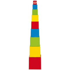 Gowi - Pyramid Square - 9 Pieces - Sorting & Stacking Toys