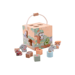 Johntoy - Die Holz-Wildies Familienformensortierer - Babyspielzeug