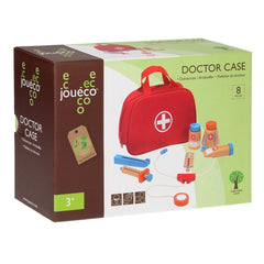 Johntoy - Wooden Doctor Case With Accessories 8 Pieces - Pretend Professions & Role Playing