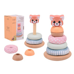 Johntoy - Wooden Stacking Tower - Sorting & Stacking Toys