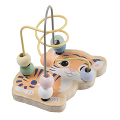 Johntoy - Wooden The Wildies Family Beadtrack With Animalprint 4 Assorted - Baby Activity Toys