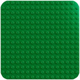 LEGO® DUPLO® Green Building Plate, a 16x16 stud square baseplate in vibrant green, perfect for young builders' creative projects.