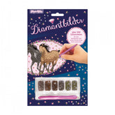 Lutz Mauder TapirElla Diamantbilder packaging features a blue floral design, glossy text, and a horse illustration with a pin