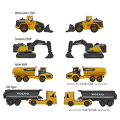 Majorette - Volvo Construction 4 Pcs Set Play Vehicle