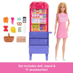 Mattel - Puppen-Sets - Barbie Malibu am Markt - Pink - 3 Jahre - Rollenspiel