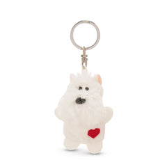 NICI - Schlüssel-Freunde-Weißer-Hund-Schlüsselhalter-Schlüsselanhänger