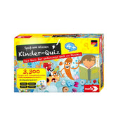 Noris childrens quiz board game box in colorful design, featuring Kinder-Quiz title and illustrations of kids and animals.