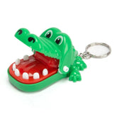 Noris Mini Crocodile Game keychain features a green alligator with a red mouth and playful cartoonish design.