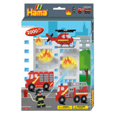 Pet Hama Bügelperlen-Set Feuerwehr 2000 Stück.