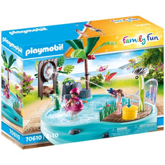 Playmobil Family Fun Swimming Pool With Water Splash - 70610