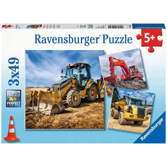 Ravensburger - Construction Vehicles In Use - 3x49 Pieces - Puzzles