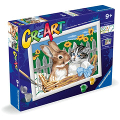 Ravensburger - Creart Friends In The Basket - Painting By Numbers - Arts & Crafts
