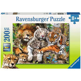 Ravensburger - Cuddling Big Cats - 200 Pieces - Puzzles