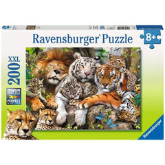 Ravensburger - Kuschelige große Katzen - 200 Teile - Puzzles