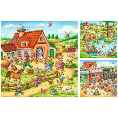 Ravensburger - Ferien auf dem Land - 3x49 Teile - Puzzles