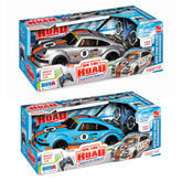RS Toys On The Road Adventures play city RC sport racing cars in a vibrant, open packaging with a racing event theme.